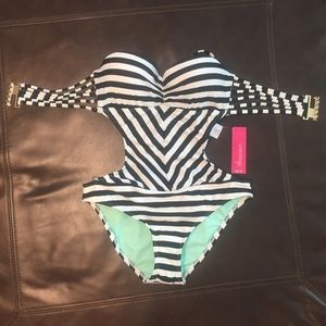One piece cut out bathing suit